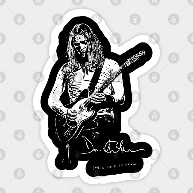 David Gilmour Guitar Sticker by Playful Creatives